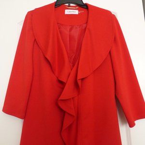 Women's Red Swing Jacket by Calvin Klein sz 6